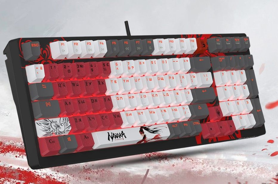 Bloody Игровая клавиатура Клавиатура игровая Bloody S98-Naraka USB, механическая, 1,8м, серый  #1