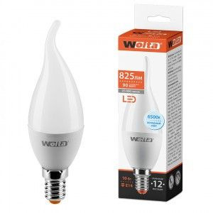 Светодиодная LED лампа Wolta лампа свеча на ветру C37 E14 10W(825lm) 6500K 6K 132X37 25WCD10E14 (упаковка #1