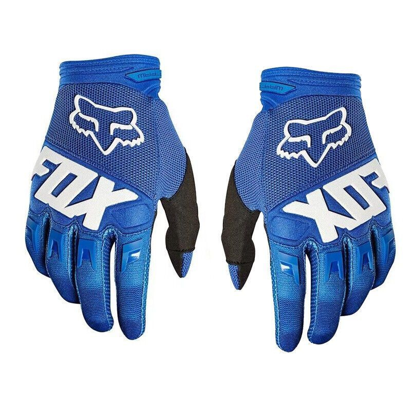 Перчатки для мотоцикла, питбайка и велосипеда (мотоперчатки) голубые, размер M  #1