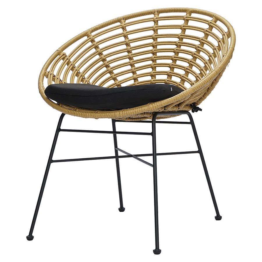 Стул садовый Vetle Round кресло для сада с металлическим основанием и мягкой подушкой для дома и улицы, #1