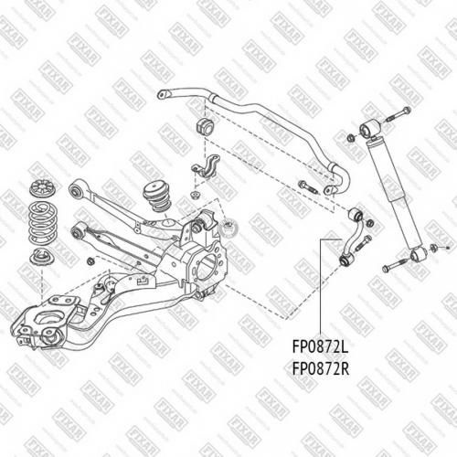 Тяга стабилизатора l зад. Fixar FP0872L #1