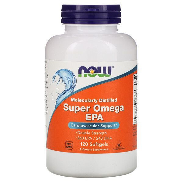 Омега 3 NOW Super Omega EPA 120 гелевых капсул / Super Omega EPA NOW 120 softgels #1