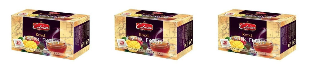 CELMAR Чай Black tea and exotic fruits 20 пакетиков , 3 уп #1