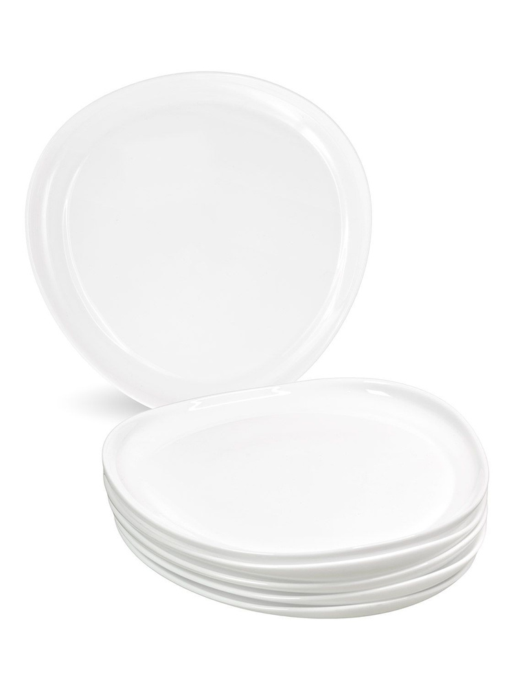 Набор посуды столовой, тарелки набор ОБЕДЕННЫЕ - СТОЛОВЫЕ "Вайт", 20,5 см , 6 шт, посуда для кухни  #1