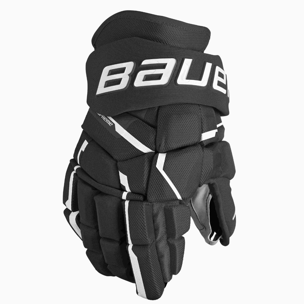 Перчатки хоккейные BAUER Supreme Mach S23 INT 1061899 12 черный-белый #1