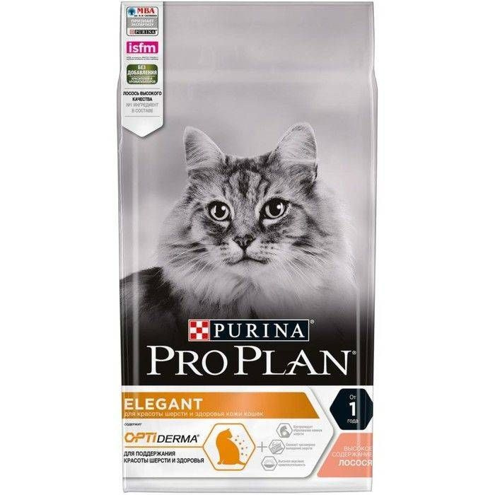 Сухой корм PRO PLAN Elegant для кошек, для шерсти и кожи, лосось, 1.5 кг, 1 шт.  #1