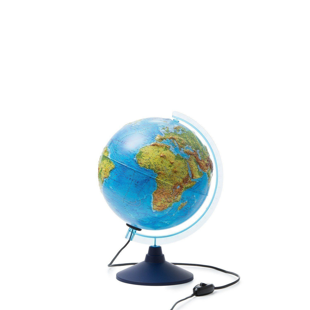 Глобус интерактивный D250мм. физико-политический, рельефный, с подсветкой  #1