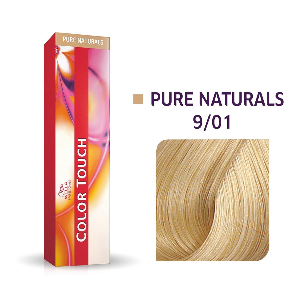 Профессиональная оттеночная краска для волос Wella Professionals Color Touch 9/01 очень светлый блонд #1