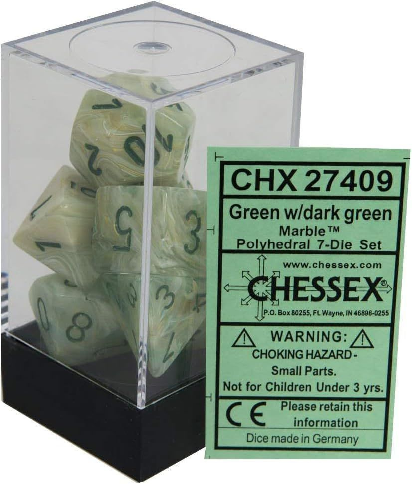 Набор кубиков для настольных ролевых игр (Dungeons and Dragons, DnD, D&D, Pathfinder) - Chessex 7-dice #1