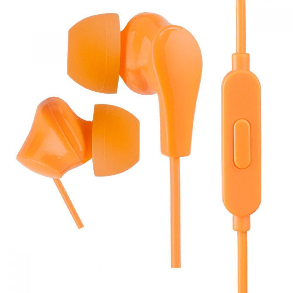 Наушники Perfeo ALPHA внутриканальные с микрофоном оранжевые  #1