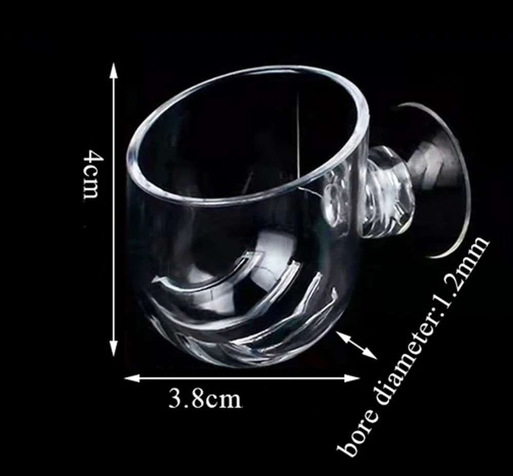Кормушка 1 шт. для креветок и рыбок акриловая 4 см. на присоске.  #1