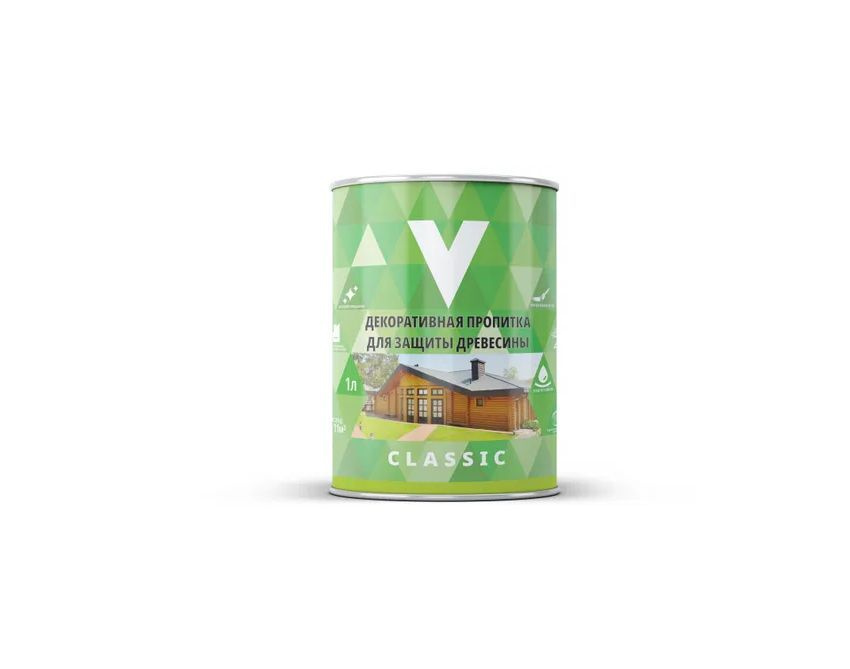 Пропитка декоративная V для защиты древесины Венге, 1 л #1