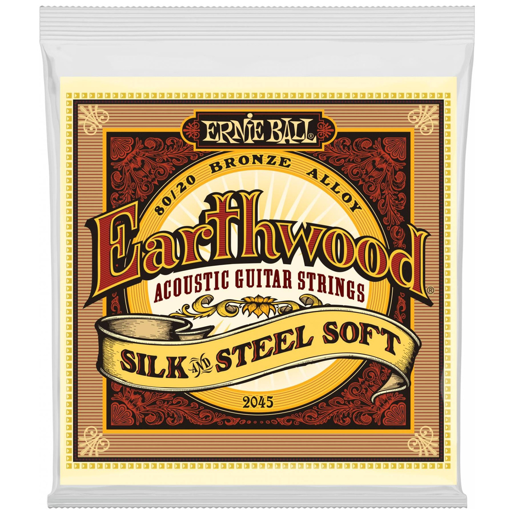 ERNIE BALL 2045 Earthwood Silk & Steel Soft 11-52 - Струны для акустической гитары  #1