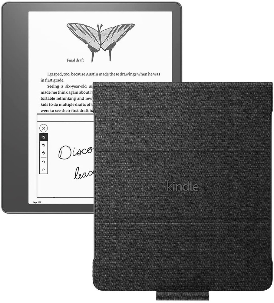 Amazon Kindle 10.2" Электронная книга Scribe 32Gb Premium + обложка Fabric, серый, черный  #1