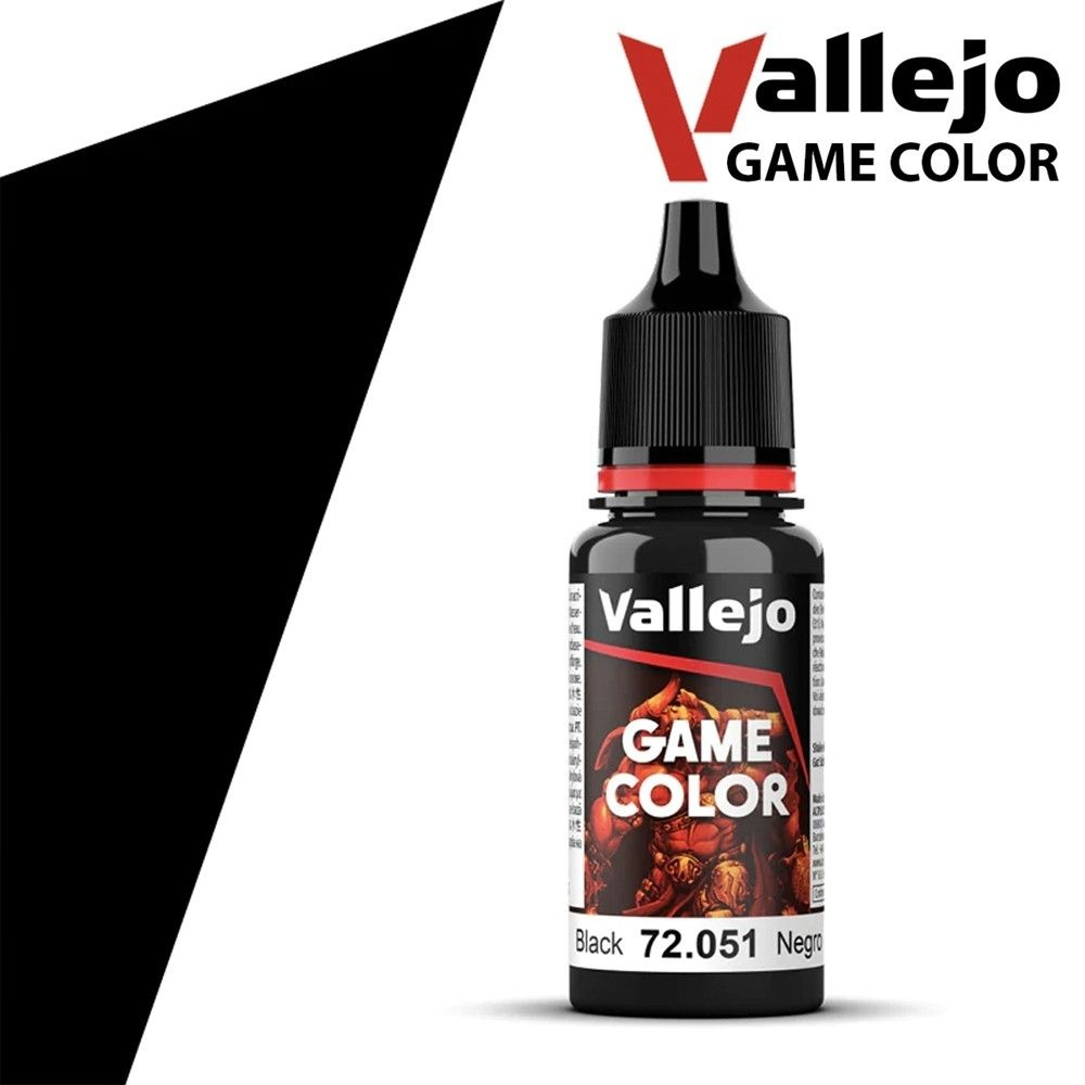 Краска для сборных моделей Vallejo, серия Game Color, цвет 72.051 Black  #1