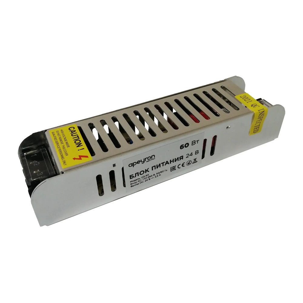 APEYRON electrics Блок питания для светодиодной ленты, 24В, 60 Вт, IP20  #1