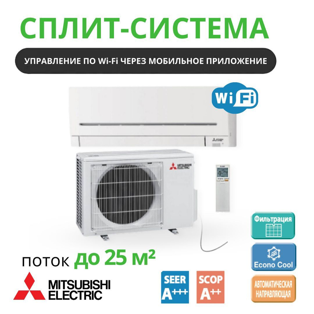 Сплит-система Mitsubishi Electric MSZ-AP25VGK / MUZ-AP25VG до 25 кв.м #1