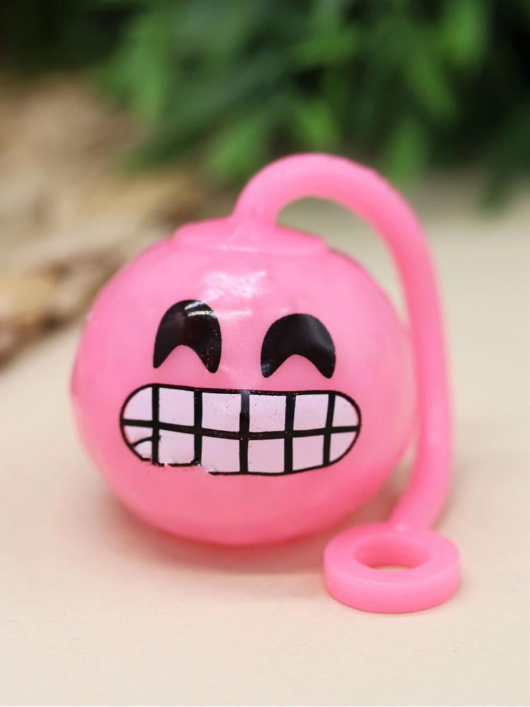 Игрушка антистресс мялка для детей Emoticon pink #1