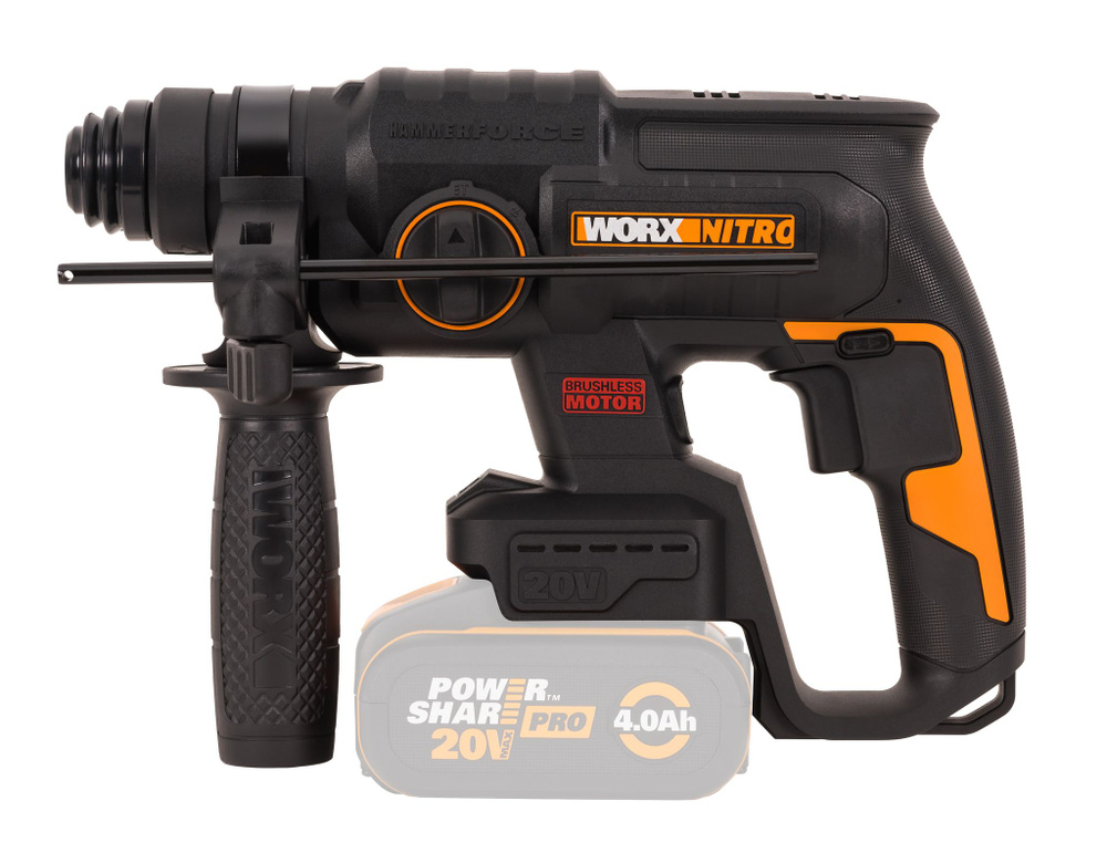 Перфоратор аккумуляторный бесщеточный WORX WX381.9, 20В, без АКБ и ЗУ, коробка  #1