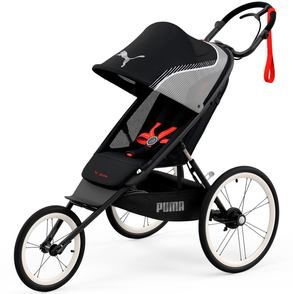 Прогулочная коляска спортивная трехколесная Cybex Avi, цвет PUMA черный, с 6 месяцев до 4-х лет  #1
