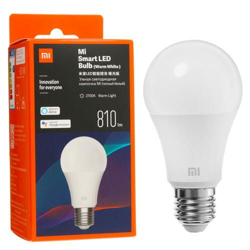 Умная светодиодная лампа Xiaomi Mi Smart LED Bulb Wi-Fi, E27, 8 Вт, 810 лм, 2700 K, 220-240 В / 50-60 #1