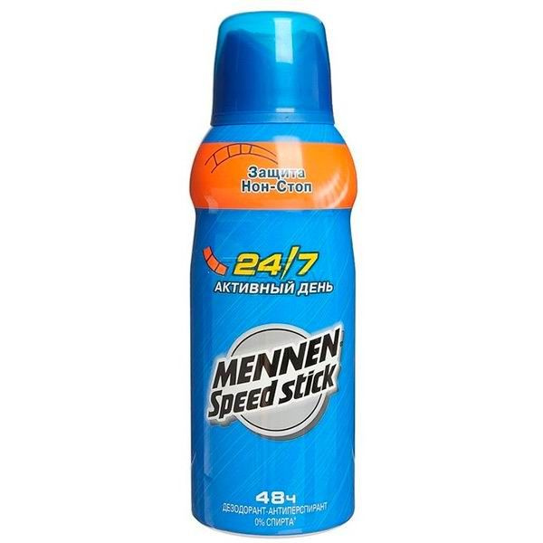 Дезодорант-спрей MENNEN SPEED STICK Активный день 24, 7, 150 мл (5943001192068)  #1
