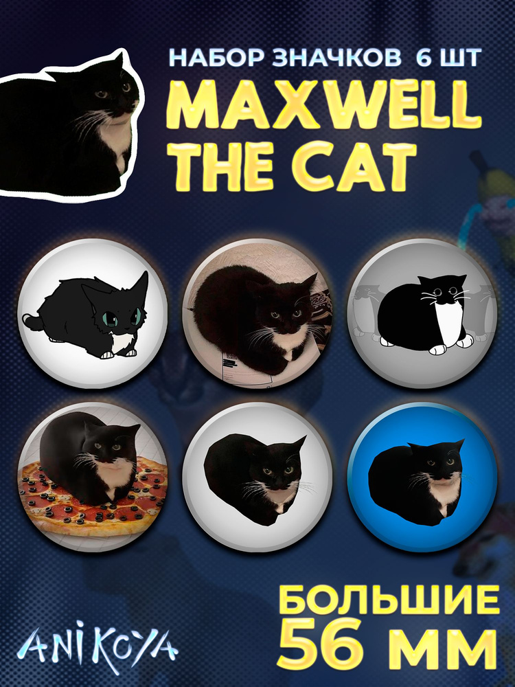 Значки на рюкзак Maxwell Cat #1