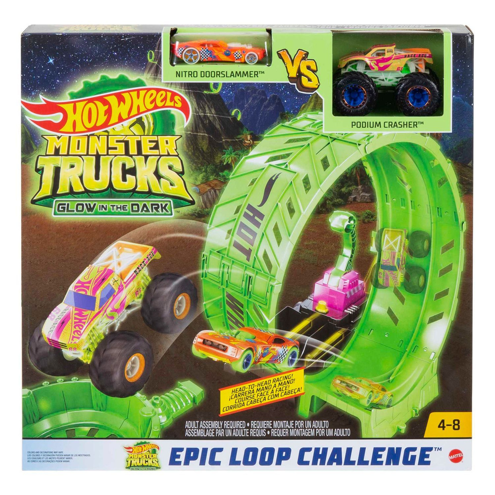 Игровой набор Hot Wheels Автотрек - Соревнование в большой петле, серия Monster Trucks, возраст 4+, HBN02 #1