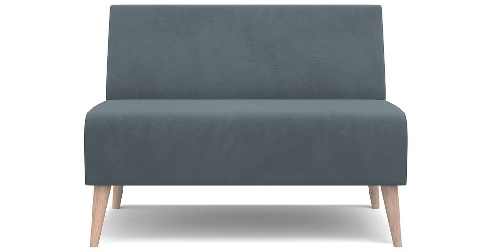 Прямой диван PUSHE Килт без подлокотников, нераскладной, для кухни, прихожей, балкона, детской, серый #1