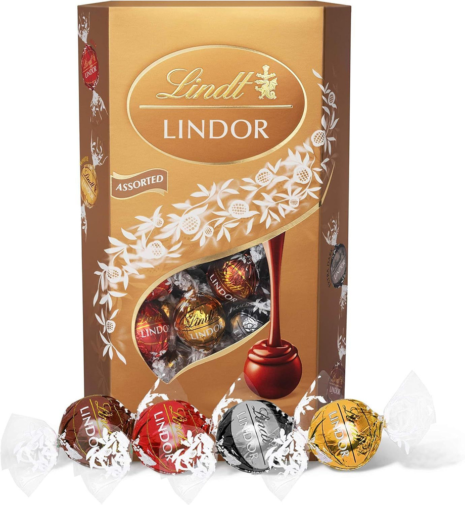 Конфеты Lindt Lindor Шоколадные трюфели в коробке Ассорти / Assorted 200 гр (Италия)  #1