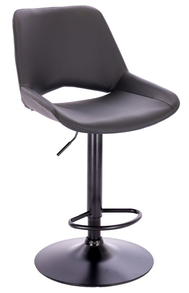 Барный стул Everprof Flash Экокожа Черный / со спинкой / для кухни, комнаты, офиса , кафе, ресторана #1