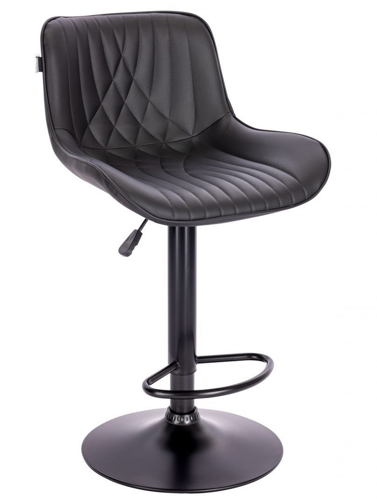 Барный стул Everprof Grace Black Экокожа Черный / со спинкой / для кухни, комнаты, офиса , кафе, ресторана #1