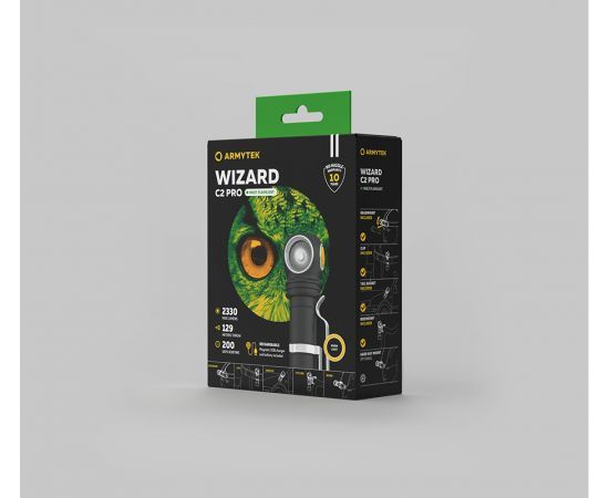 Фонарь Armytek WIZARD C2 PRO Magnet USB, теплый свет #1