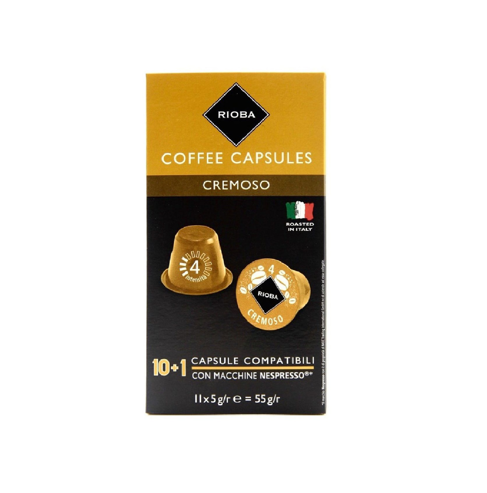 RIOBA Кофе в капсулах Cremoso для кофемашин Nespresso 11шт, 55г #1