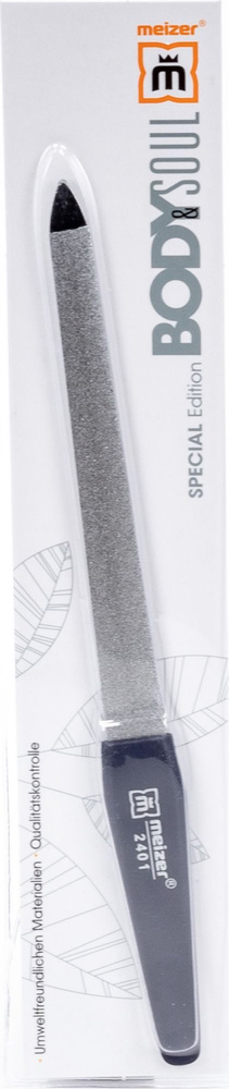 Meizer / Мейзер Пилка для ногтей профессиональная двухсторонняя прямая металлическая 17см / маникюрные #1