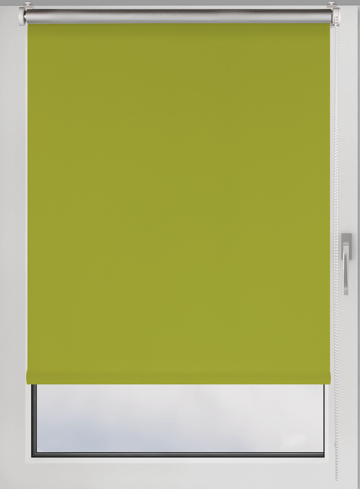 Штора рулонная блэкаут Silver 55х160 см на окно зеленый #1