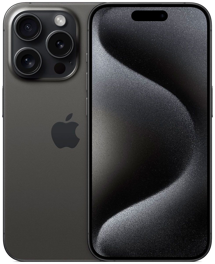 Apple Смартфон iPhone 15 Pro 128Gb черн.титан 8/128 ГБ, черный #1