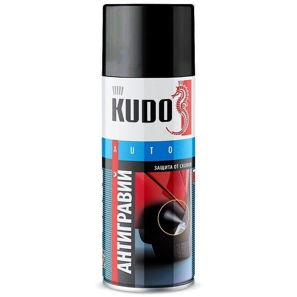Антигравий черный KUDO Защита от коррозии и сколов Аэрозоль 520 мл.  #1