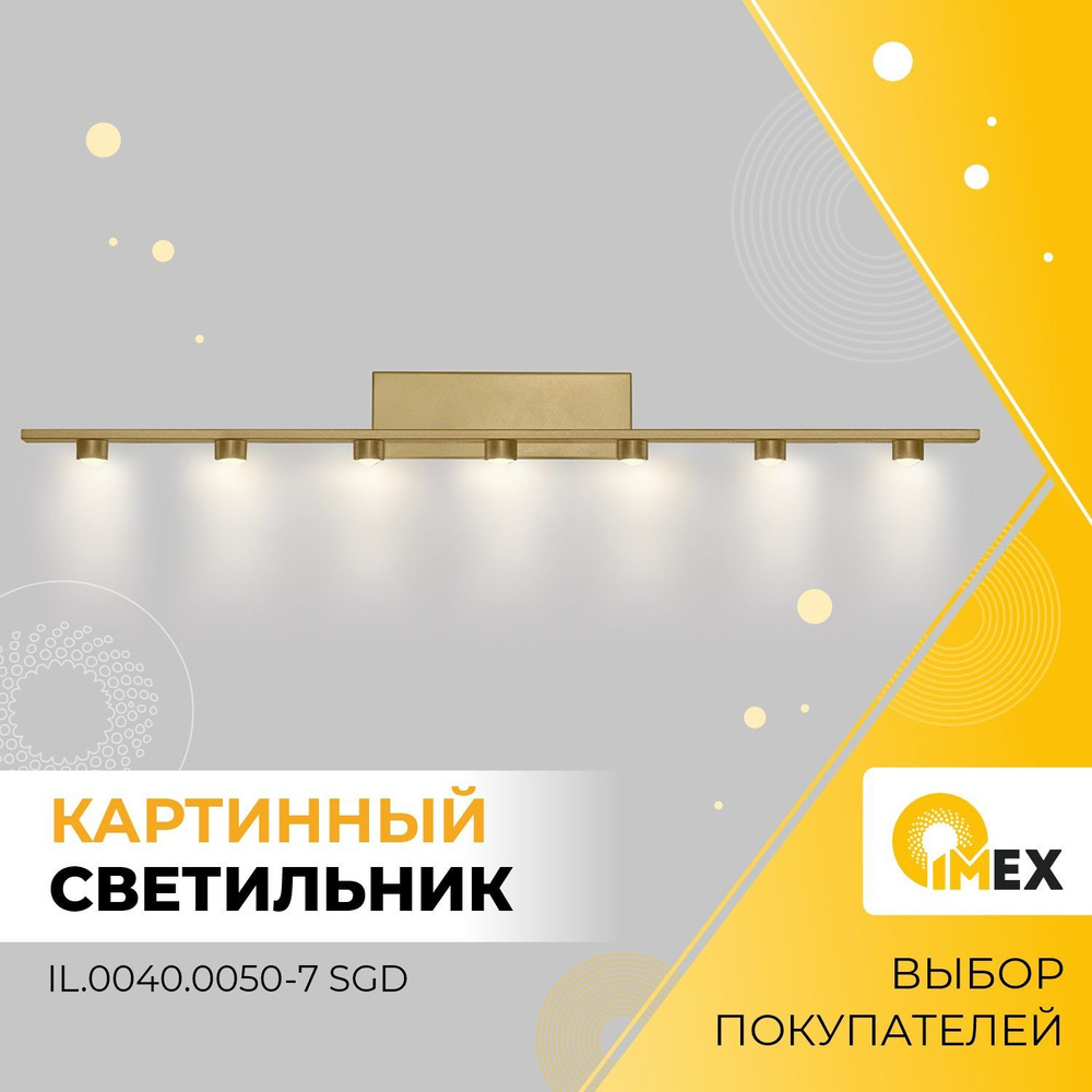 Светильник для картин и зеркал IMEX IL.0040.0050-7 SGD, золото #1