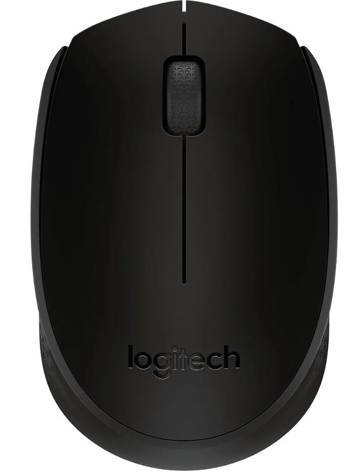 Компьютерная мышь Logitech модель M171 черно-серого цвета, датчик: оптический светодиодный, подключение: #1