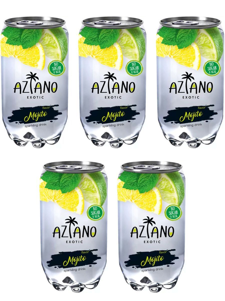 Газированный напиток Aziano Mojito Мохито 350мл х 5шт #1