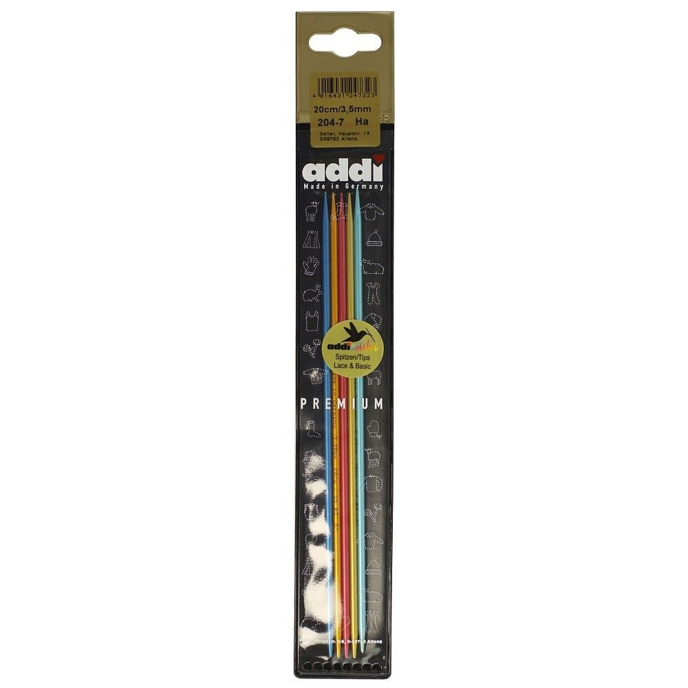 Спицы для вязания ADDI чулочные, сверхлегкие Colibri №3,5 20 см 5 шт (ADDI.204-7/3.5-20)  #1