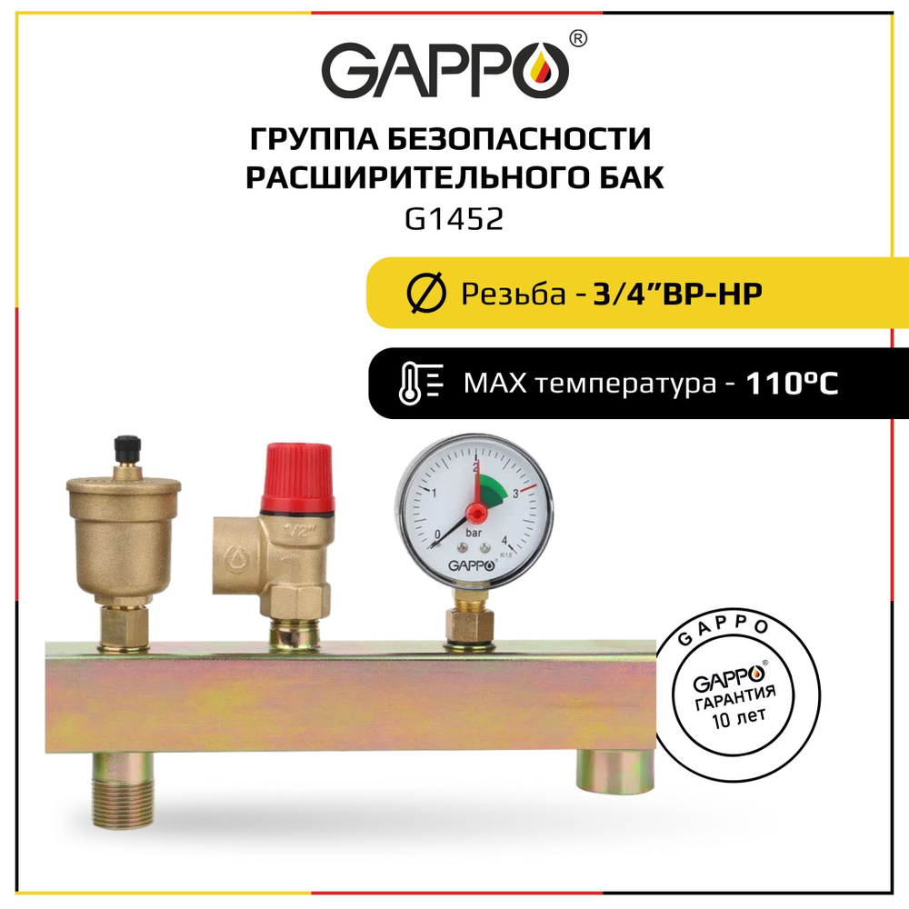 Группа безопасности Gappo G1452 3/4"" x 3 бара #1