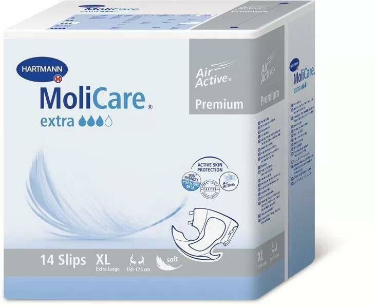 14шт. MoliCare Premium extra soft - Моликар Премиум экстра софт - Воздухопроницаемые подгузники. р.XL #1