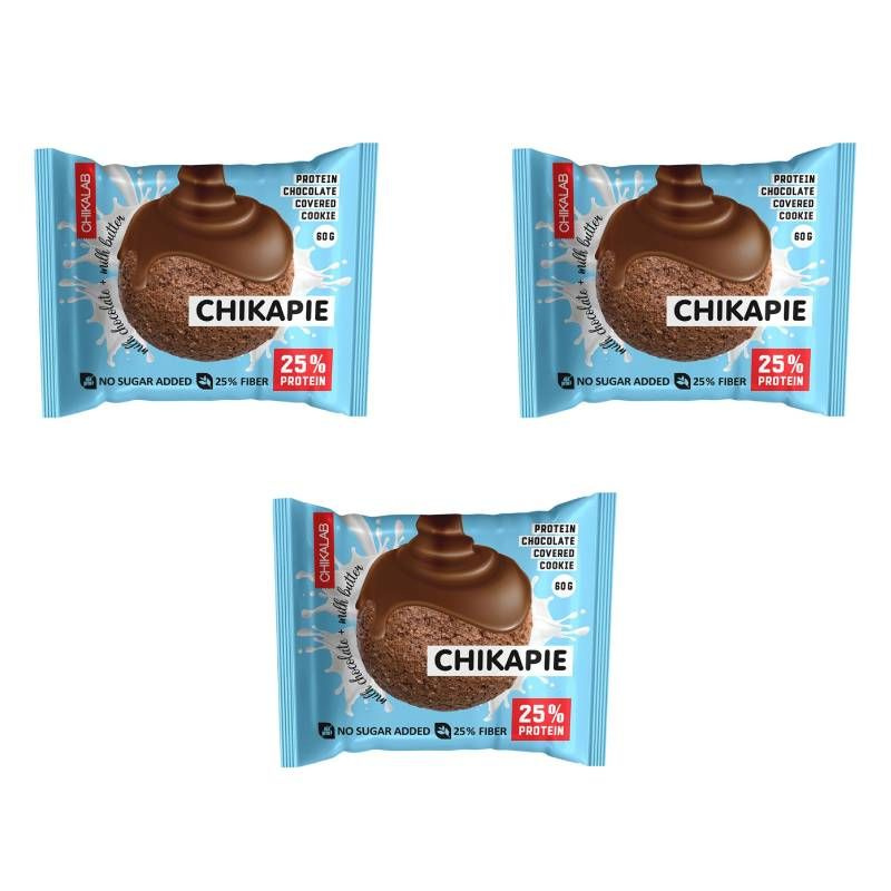 Печенье протеиновое CHIKAPIE в шоколаде с начинкой Шоколад, 60 гр (3 шт)  #1