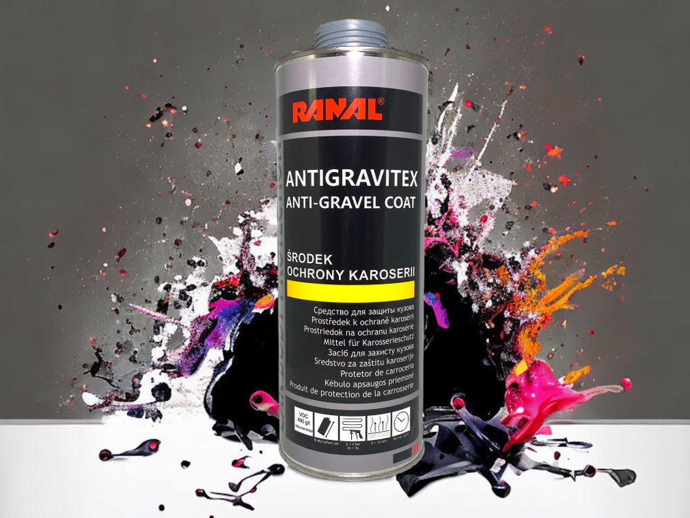 RANAL ANTIGRAVITEX Средство для защиты кузова 1кг. серый #1