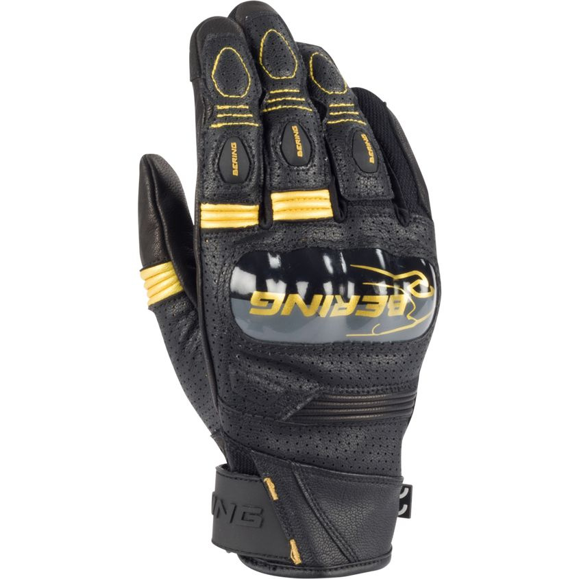 Мотоперчатки мужские кожаные Bering AXEL Black/Gold, T9 #1