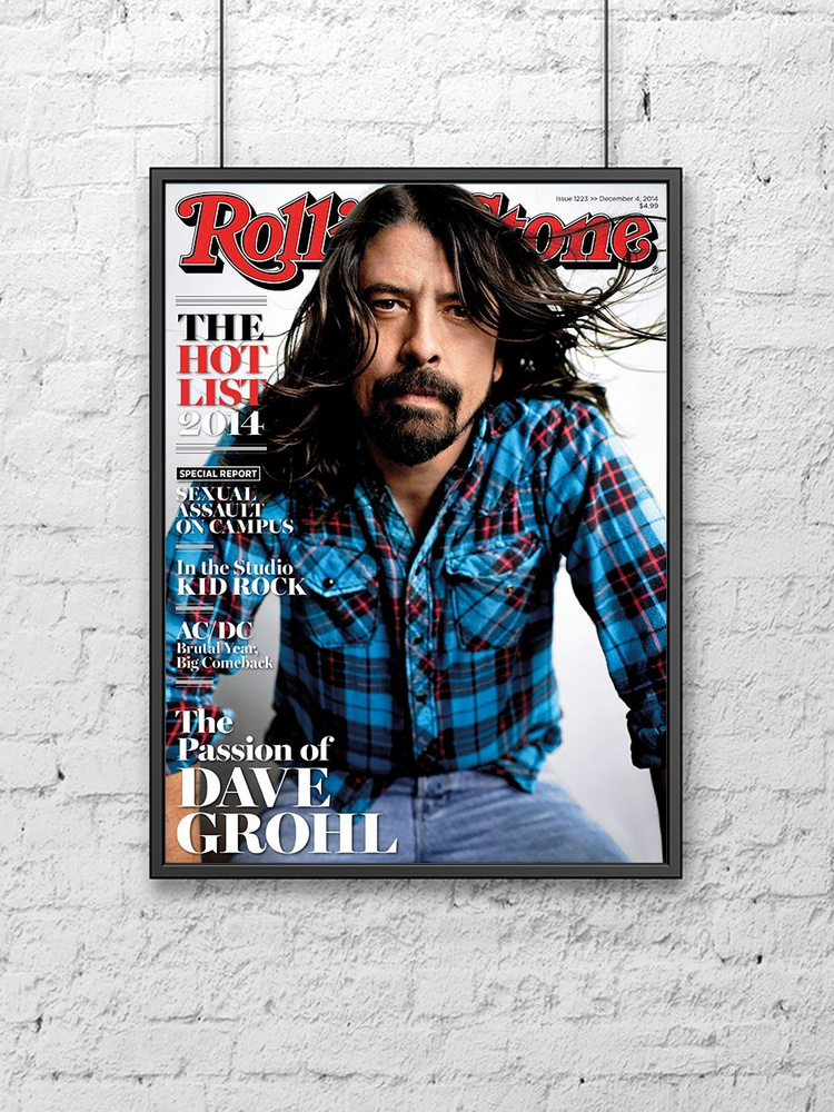 Постер для интерьера на стену (30х40 см). Dave Grohl из Foo Fighters (Rolling Stone)  #1