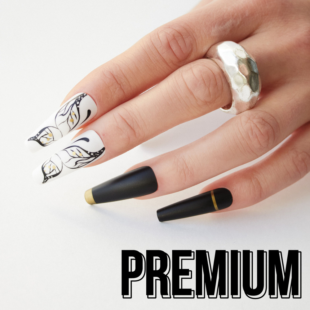 Tatts Накладные ногти Premium (24 типсы + клеевые стикеры) #1