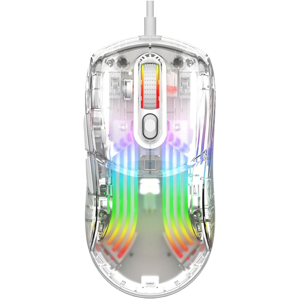 Игровая мышь проводная USB бесшумная с RGB подсветкой для геймеров. Мышка компьютерная оптическая 7200 #1